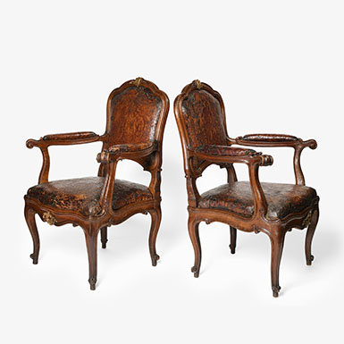 COPPIA DI POLTRONE. MILANO, 1750 CIRCA