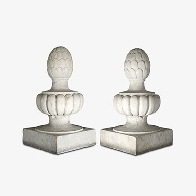 PAIR OF PINNACLES. NORTHERN ITALY, MID-19TH CENTURY