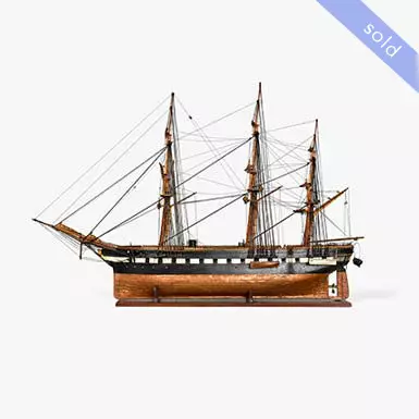 MODEL OF THE THREE-MASTED FRIGATE. GARIBALDI. LATE 19TH CENTURY OR EARLY 20TH CENTURY
