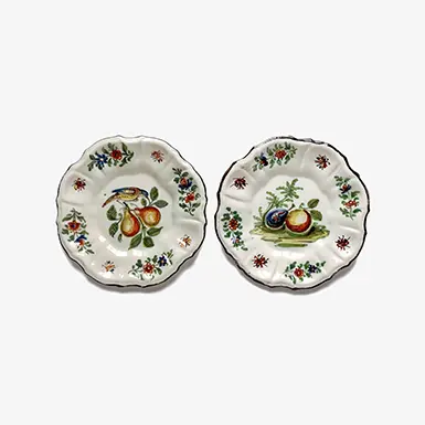 DUE PICCOLI PIATTI. ANTONIO MARIA COPPELLOTTI, LODI 1740 CIRCA