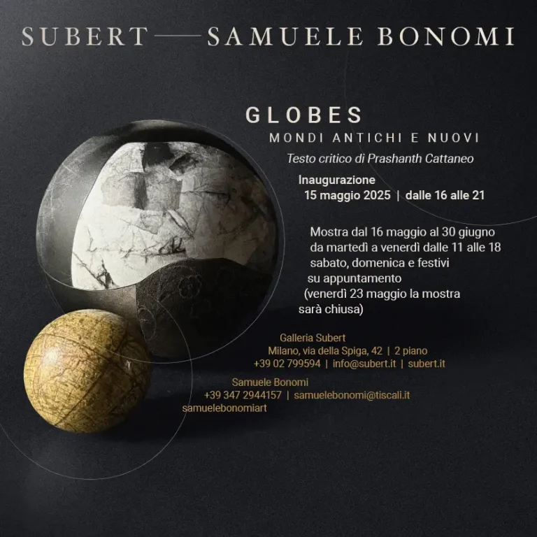 Mostra di Samuele Bonomi Globes. Mondi antichi e nuovi
